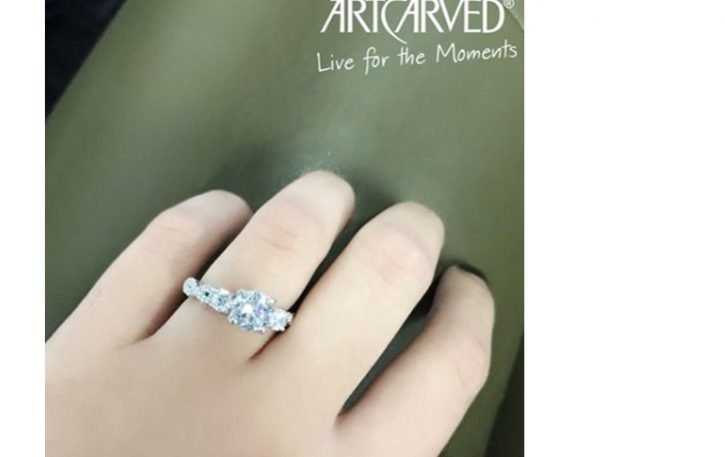 Art Carved engagement ring
