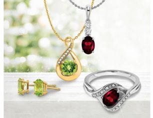 peridot and garnet jewelry