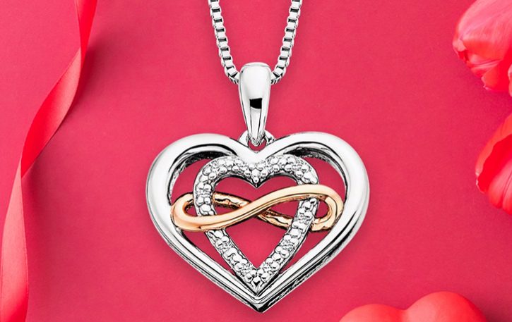 Valentine heart necklace