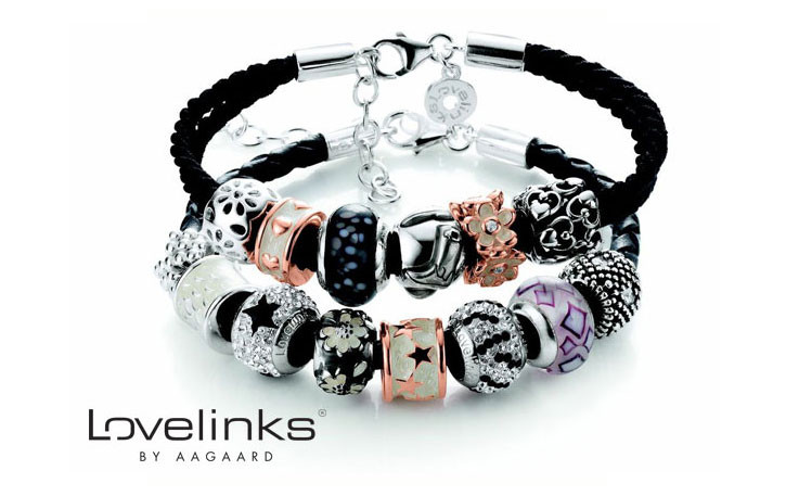 Sterling Silver 925 Lovelinks bracelet w/ 9 Glass Murano Style Glass Charms  | eBay